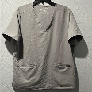 Figs Gray Scrub Top
